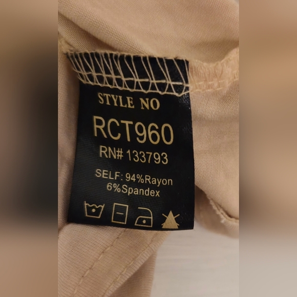 POL Tan Oversized Long Sleeve Blouse With Lace Detail On Sleeves & Lace-Up Back - Picture 7 of 7